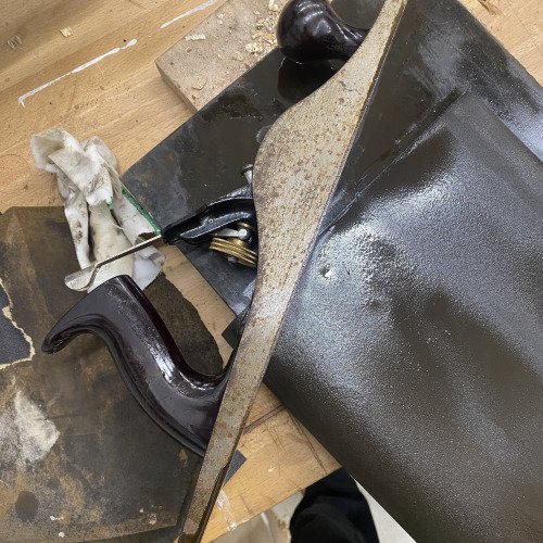 Old Rusted Jack Plane restoration for school children in Africa