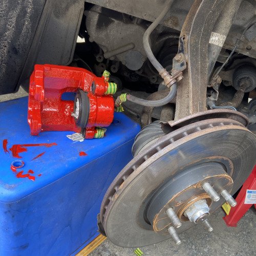 Removing stubborn bolts for a caliper refresh